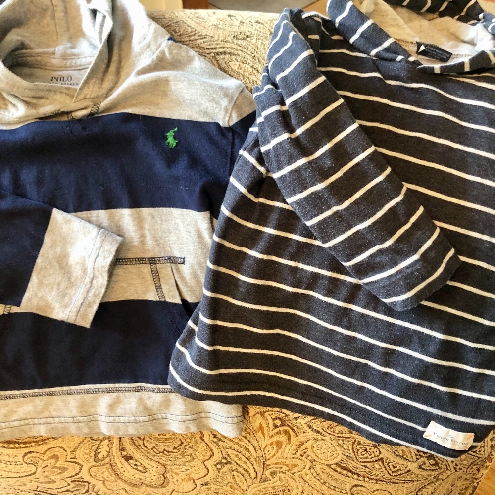 Hoodies soft stripe shirts for 3 or 4 year old boy - polo & taylor